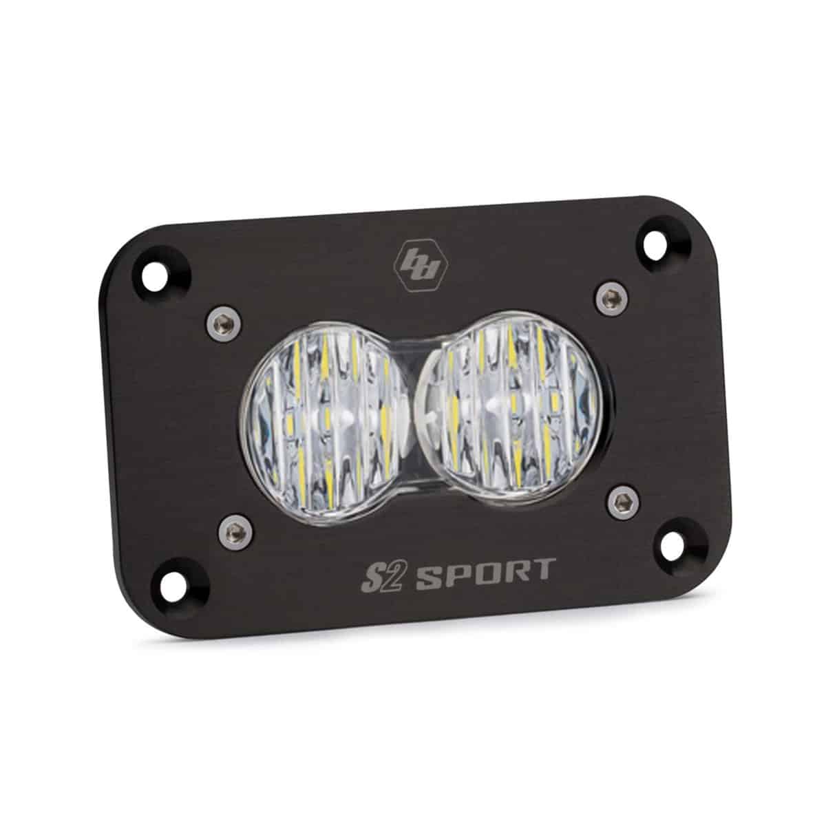Luz LED empotrable negra Baja Designs S2 Sport (Esquinera