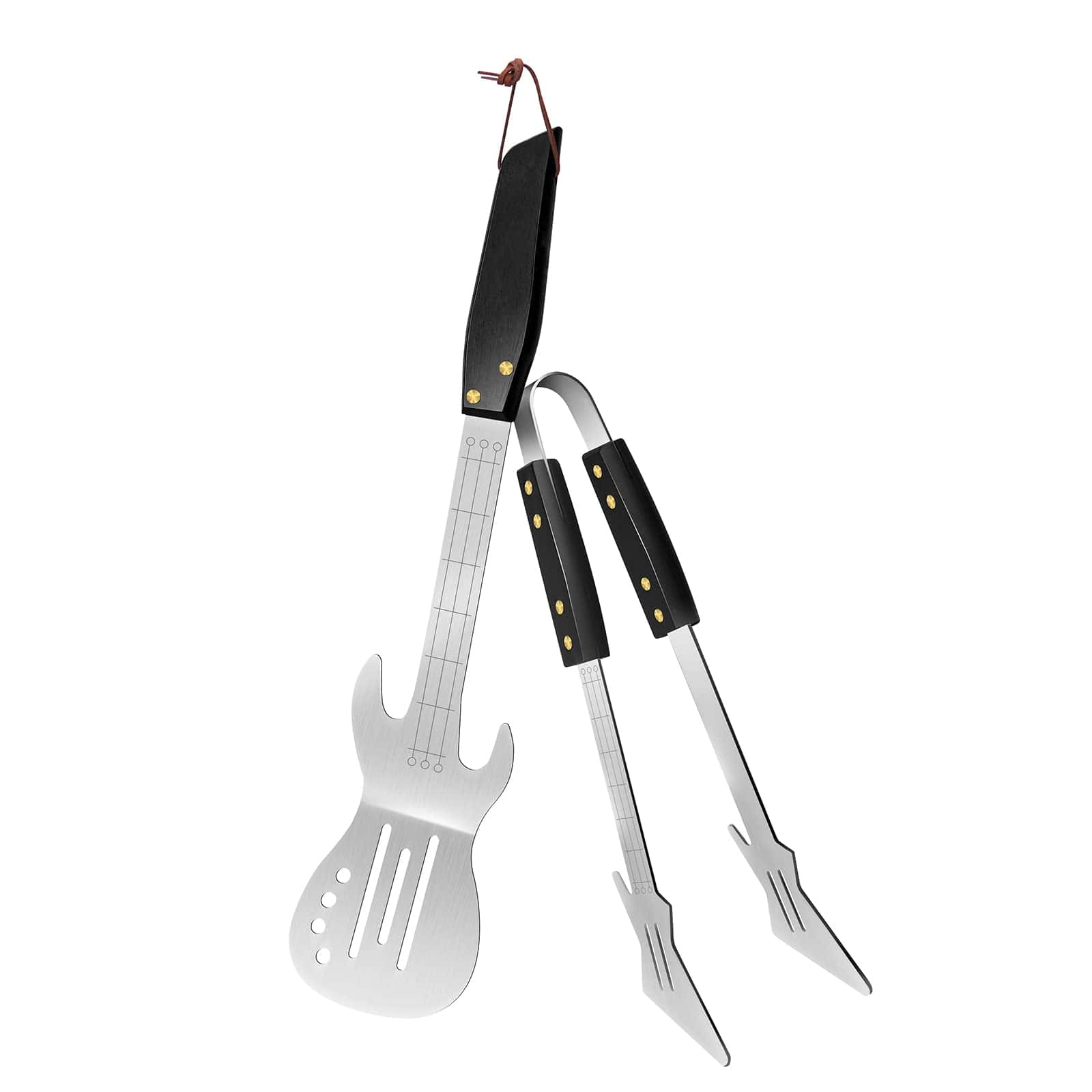 Set de herramientas para barbacoa estilo guitarra rock de