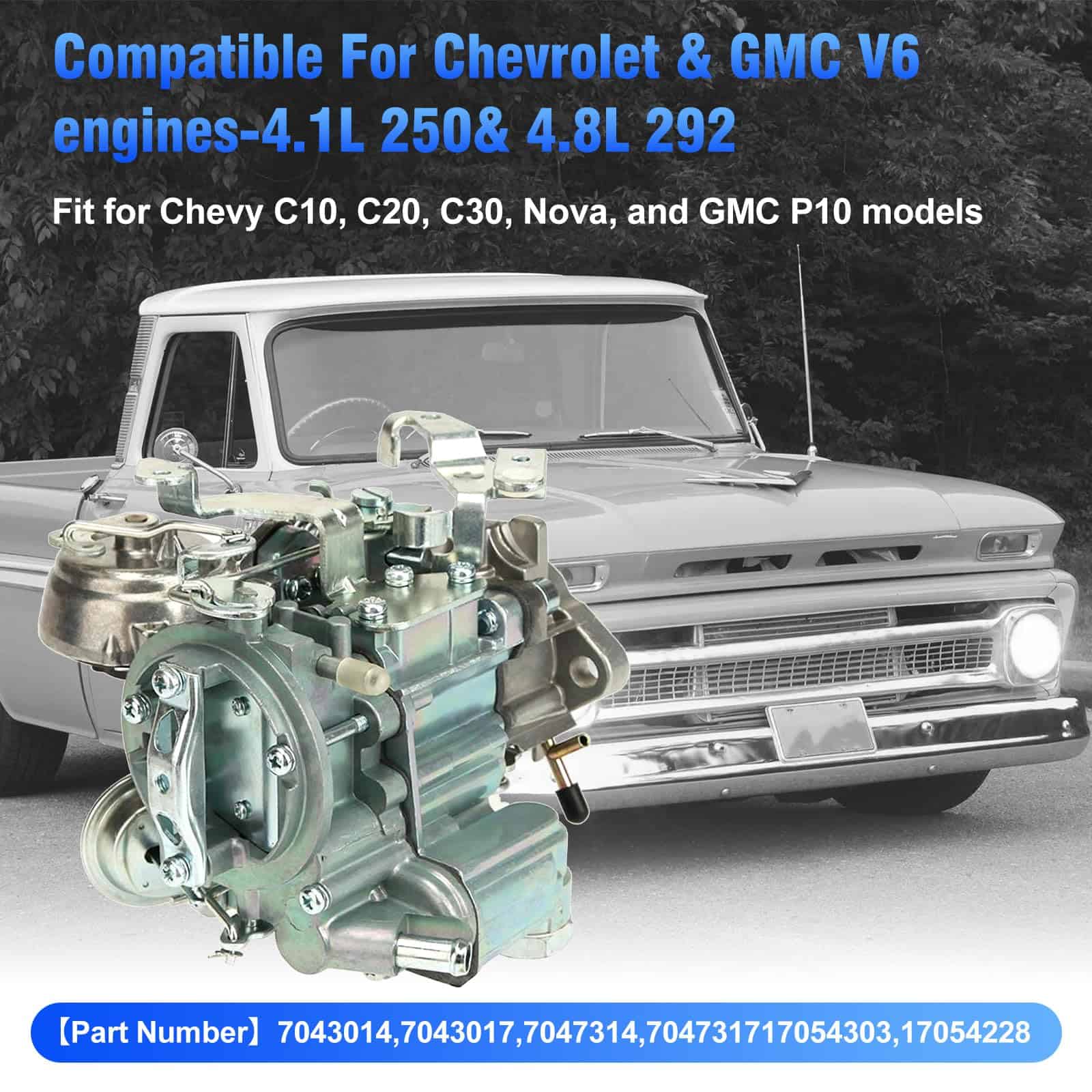 Carburador de 1 Barril para Chevrolet GMC L6 - 4.1L 250 & - Imagen 3