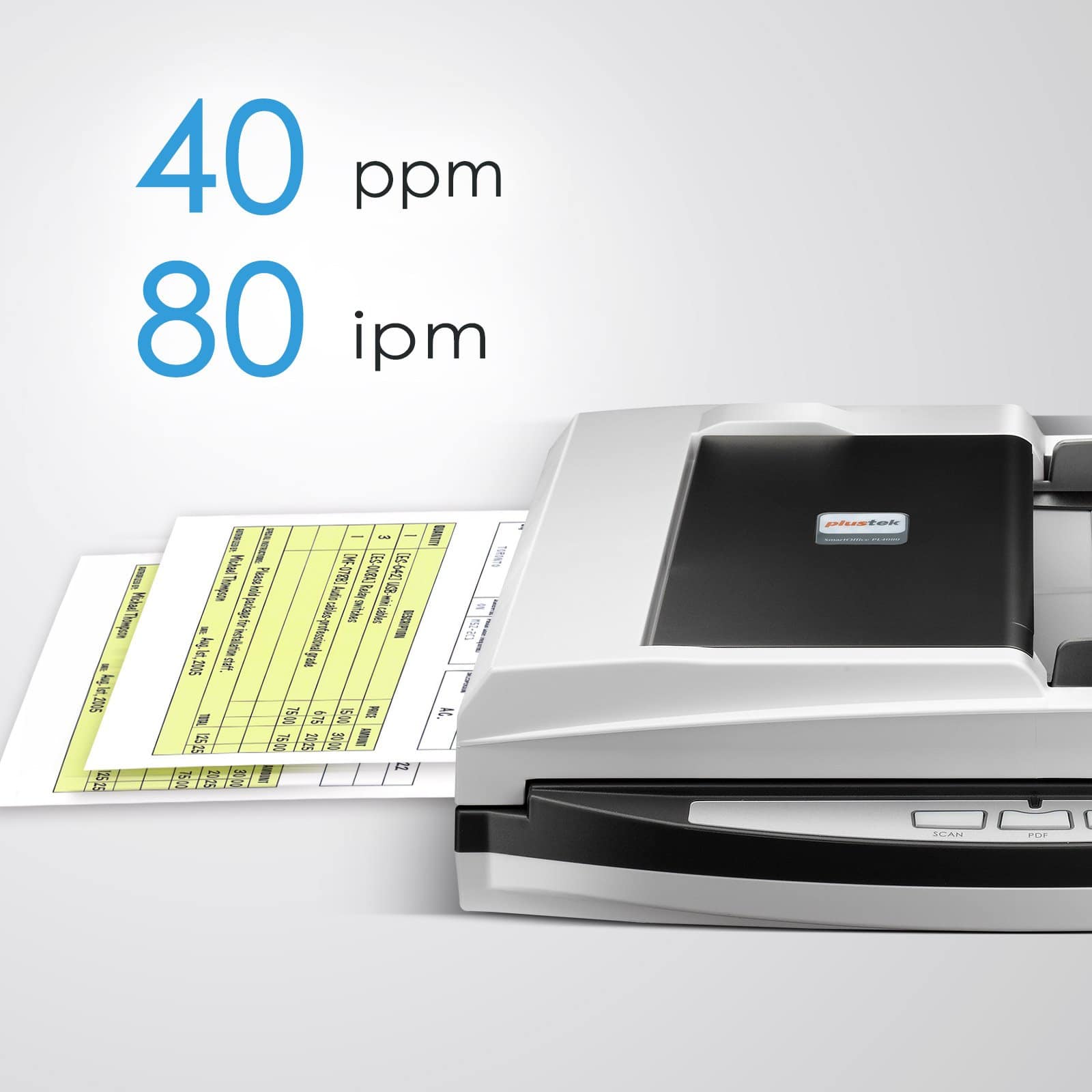 Plustek PL4080 - Escáner de alta velocidad y versátil, de - Imagen 10