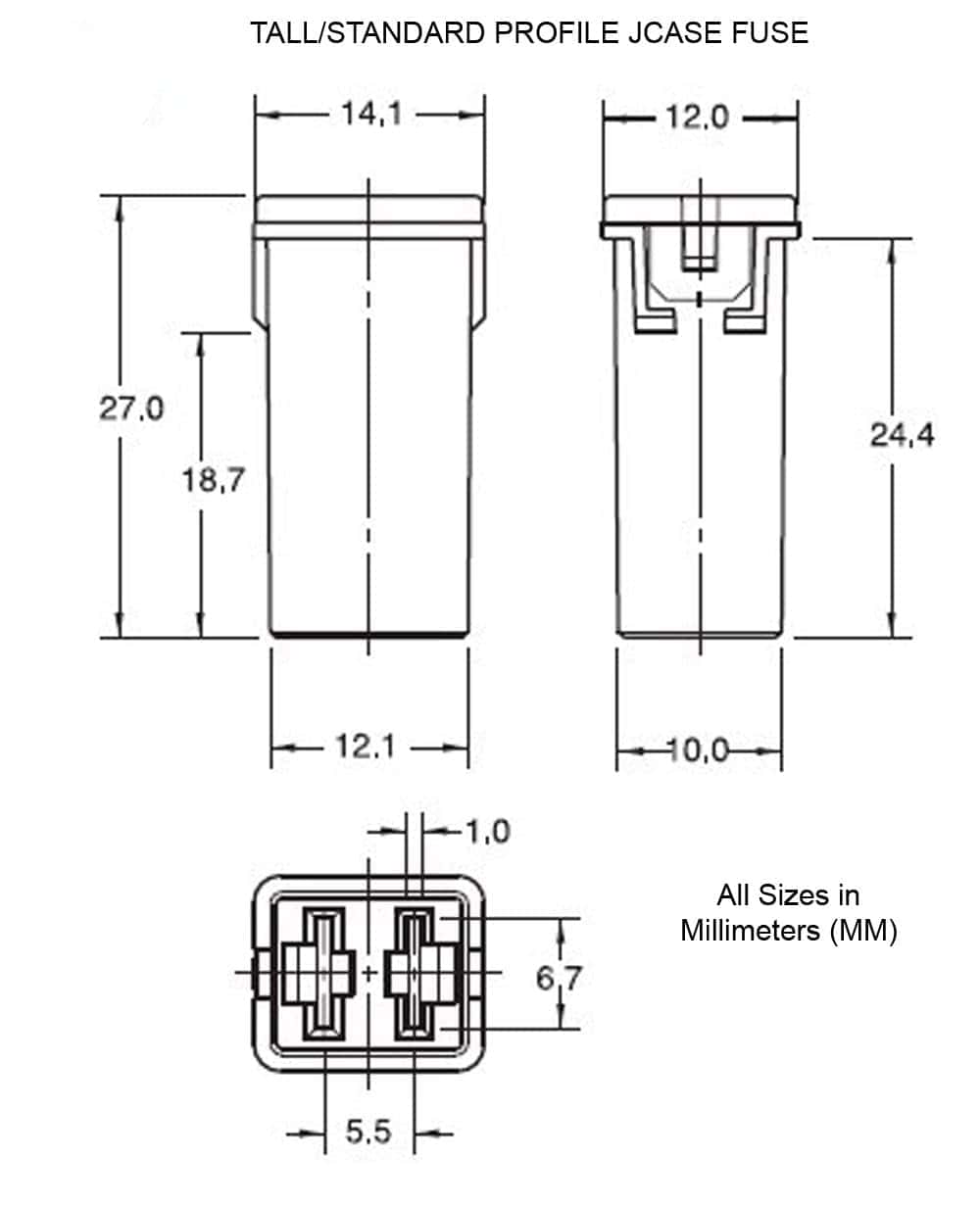 Kit de Fusibles de Repuesto Low y Tall/STD Profile JCASE - Imagen 8