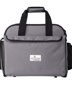 Bolso de pañales Anna & Eve con estación de -Gris carbón
