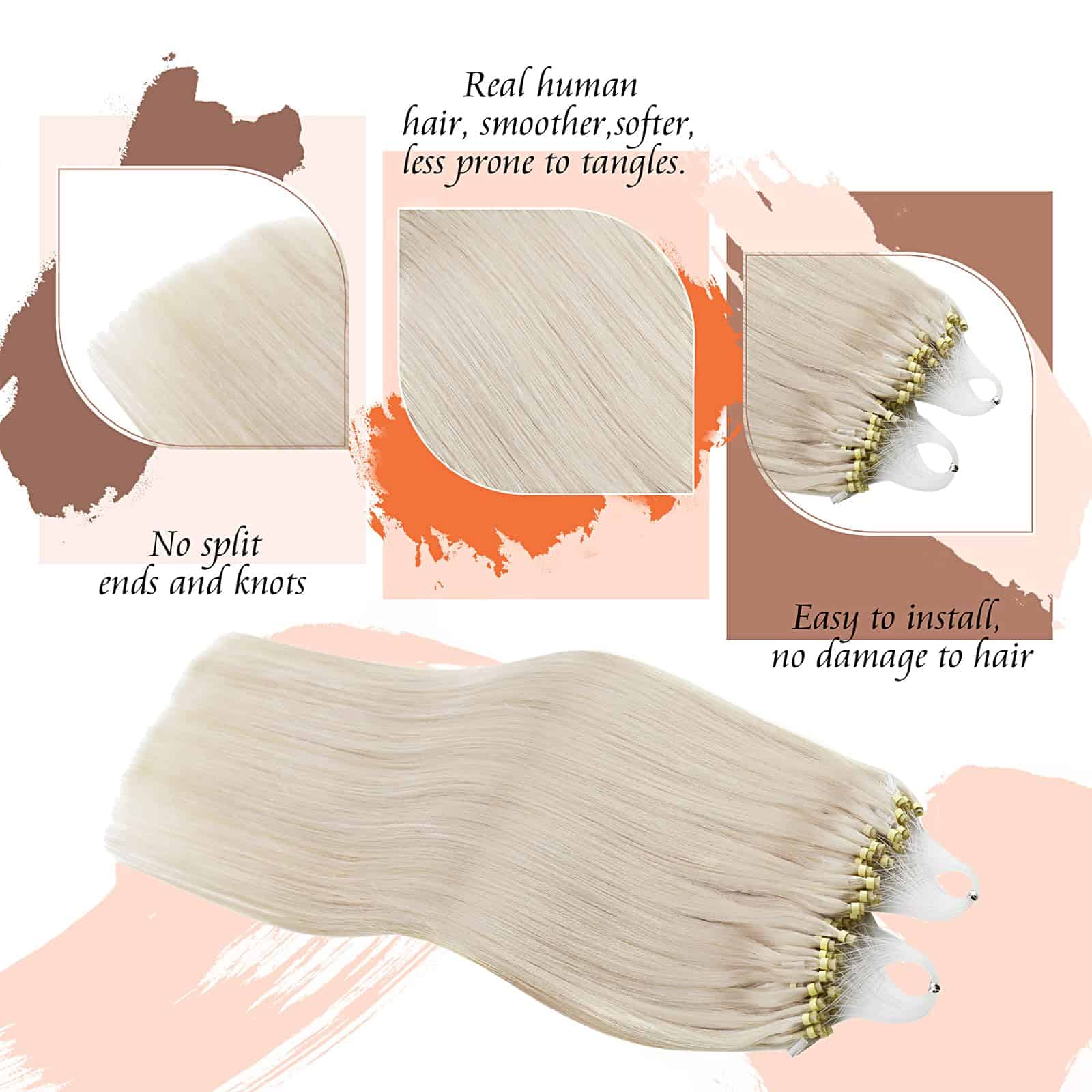 Extensiones de Cabello Micro Ring Sunny Hair Cabello Humano - Imagen 4