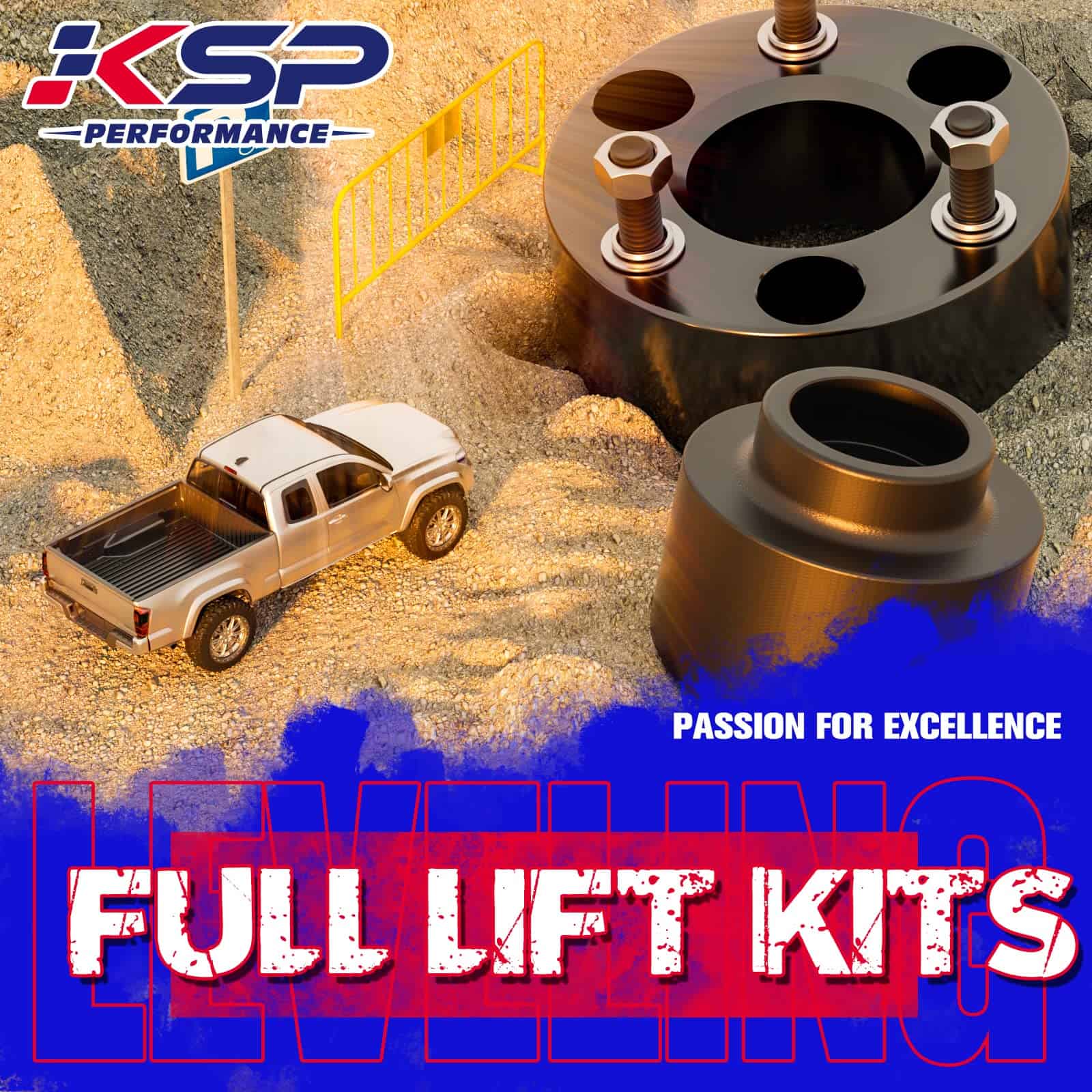 KSP Ram 1500 Kit de Elevación Niveladora 3" Delantero y 2" - Imagen 6