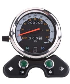 Qiilu 12V Dual Speedometer, Medidor de Velocímetro Dual
