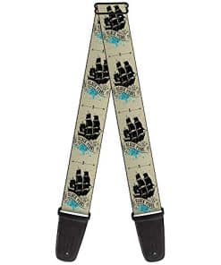 Correa para guitarra Buckle-Down - Negro PERLA Barco