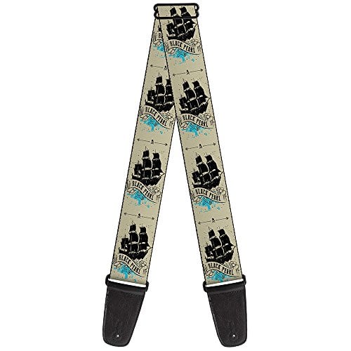 Correa para guitarra Buckle-Down - Negro PERLA Barco