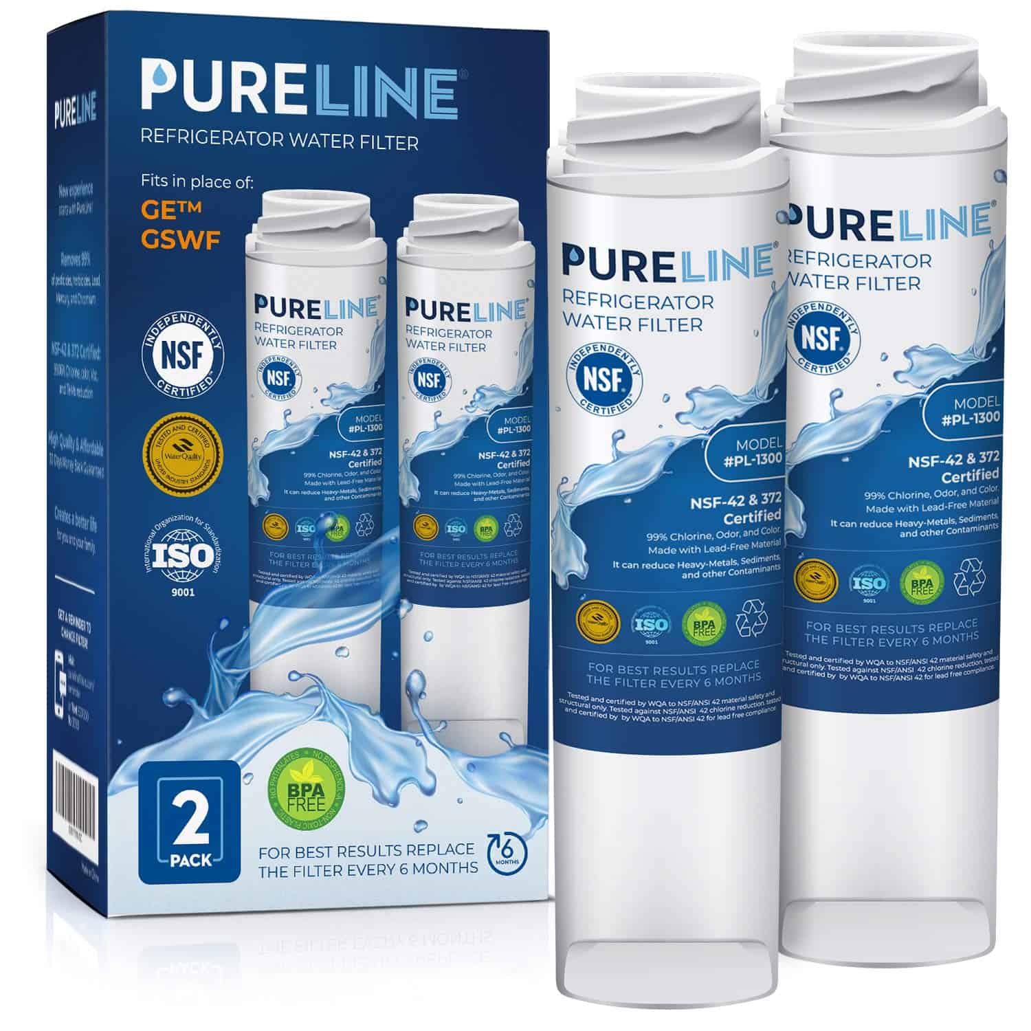 Filtro de agua de reemplazo Pureline GSWF para GE GSWF,