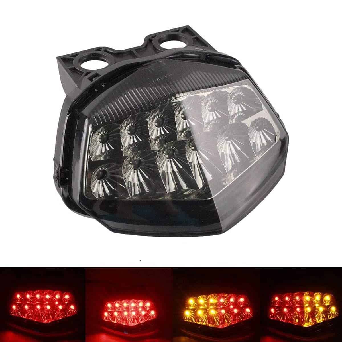 MZS Luz Trasera de Motocicleta con Luz LED de Señal de Giro