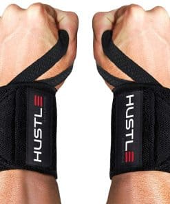 Muñequeras para levantamiento de pesas -Negro