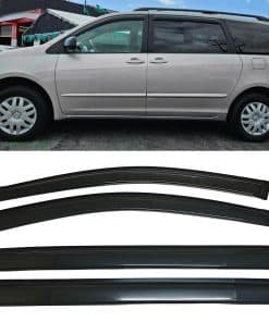 Deflector de visor de ventana tintado para lluvia y sol,