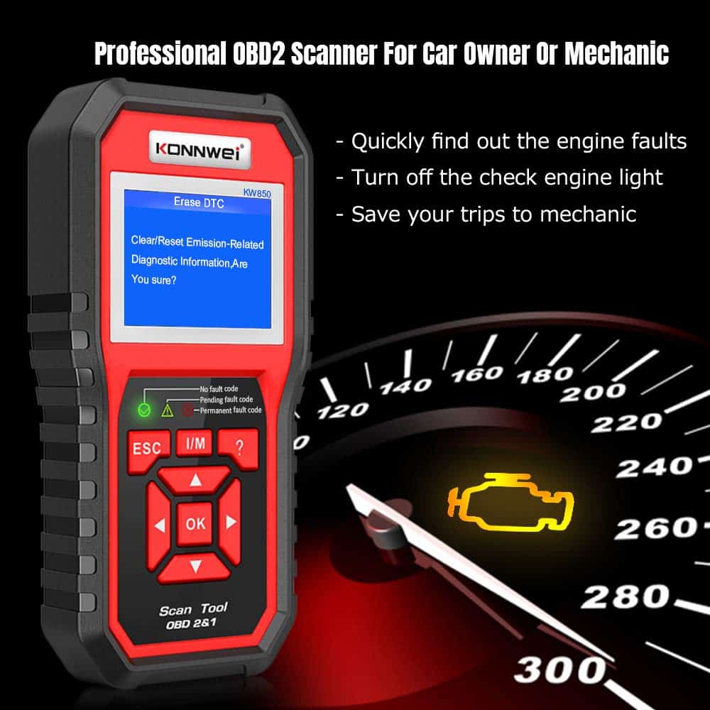 KONNWEI KW850 Escáner Profesional OBD2 Lector de Códigos - Imagen 4