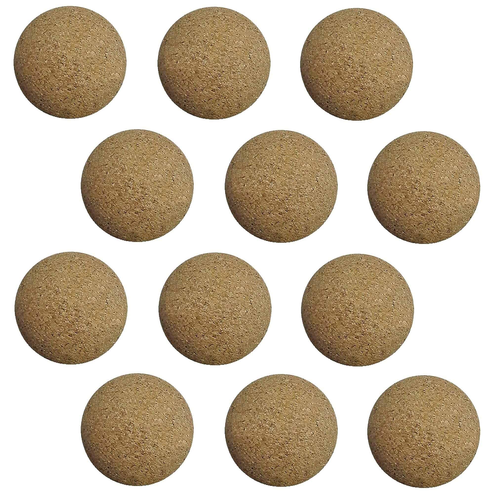 Set de 12 Pelotas de Futbolito Oficiales de Corcho Natural