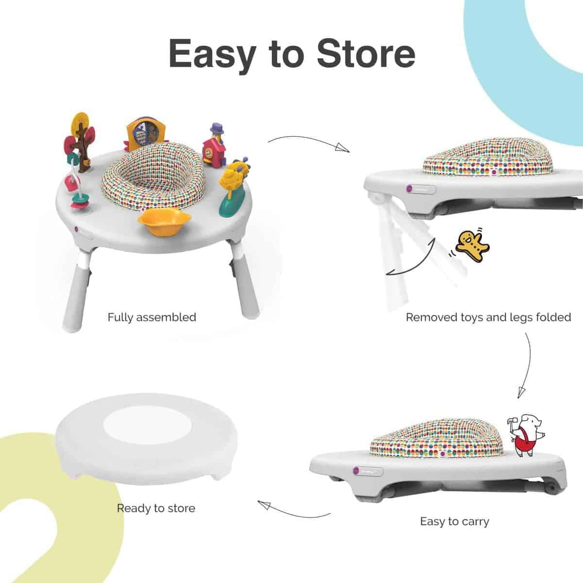 ORIBEL PortaPlay Centro de Actividades 2 en 1 & Mesa de - Imagen 7