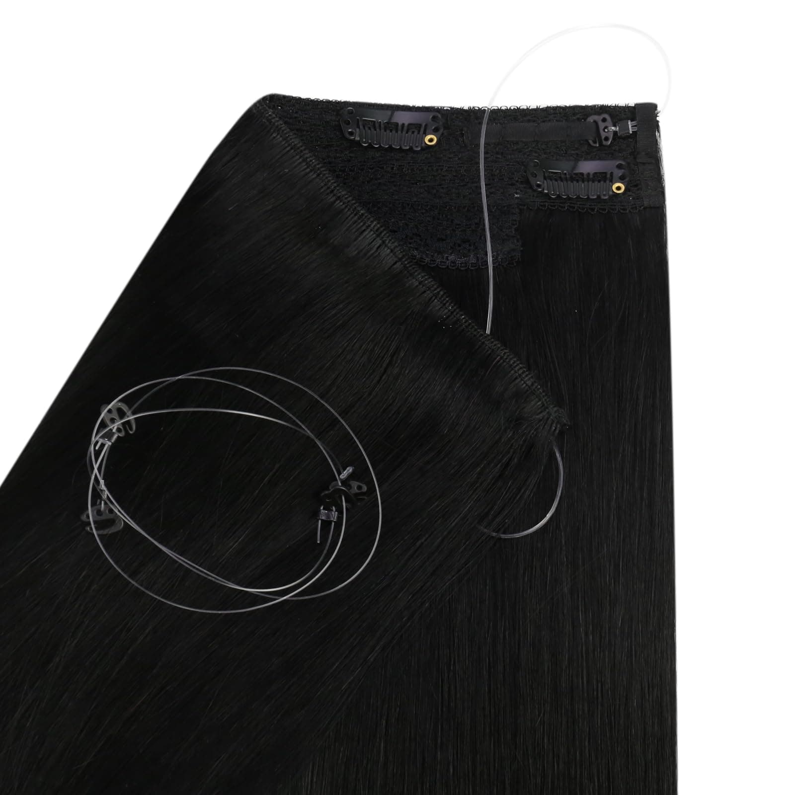 Extensiones de Cabello con Cable Invisible Ugeat Jet Black, - Imagen 10