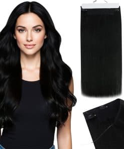 Extensiones de Cabello con Cable Invisible Ugeat Jet Black,