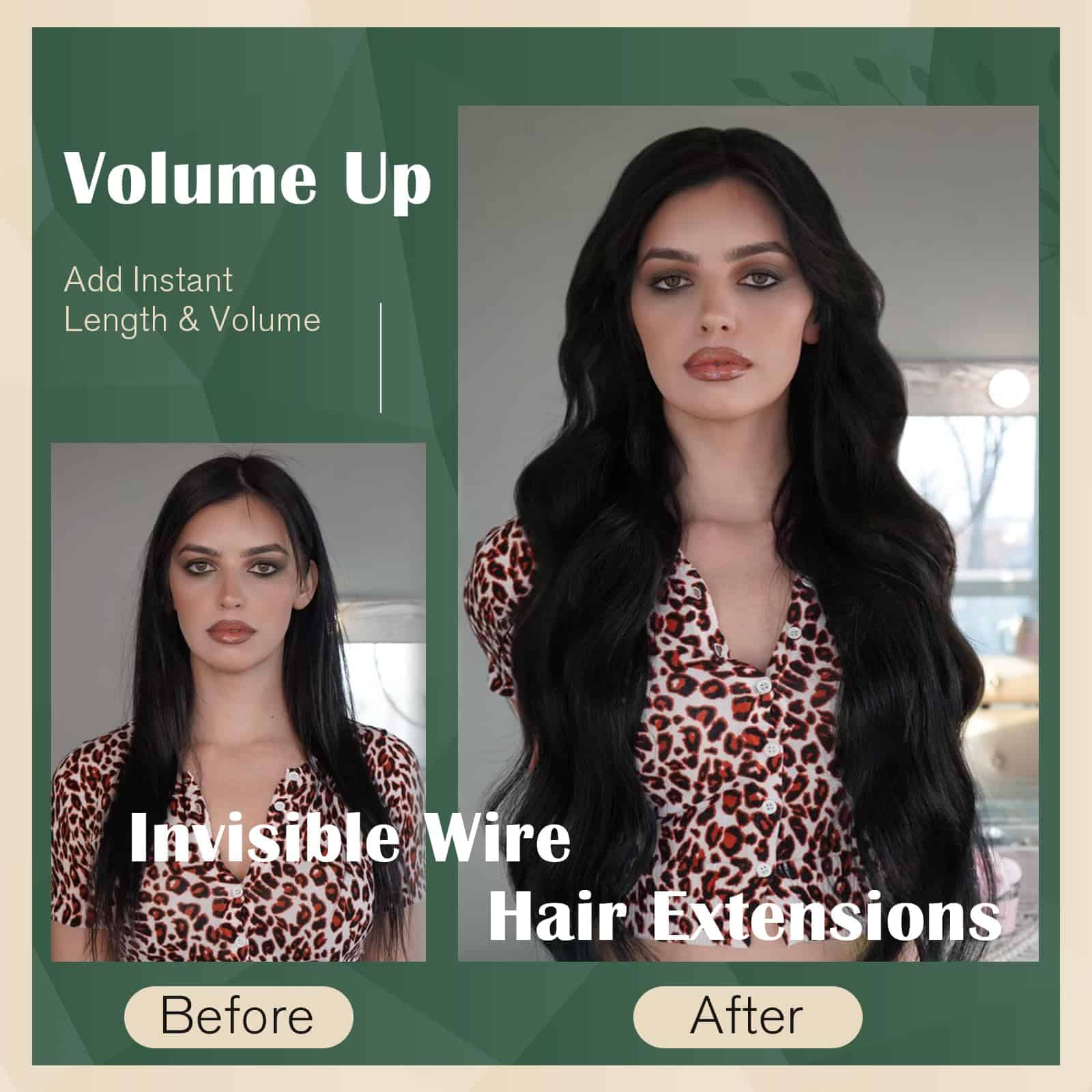 Extensiones de Cabello con Cable Invisible Ugeat Jet Black, - Imagen 6