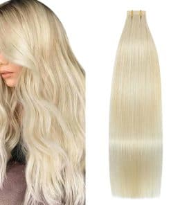 Extensiones de Cabello Aison Rubias Platino de Cinta de