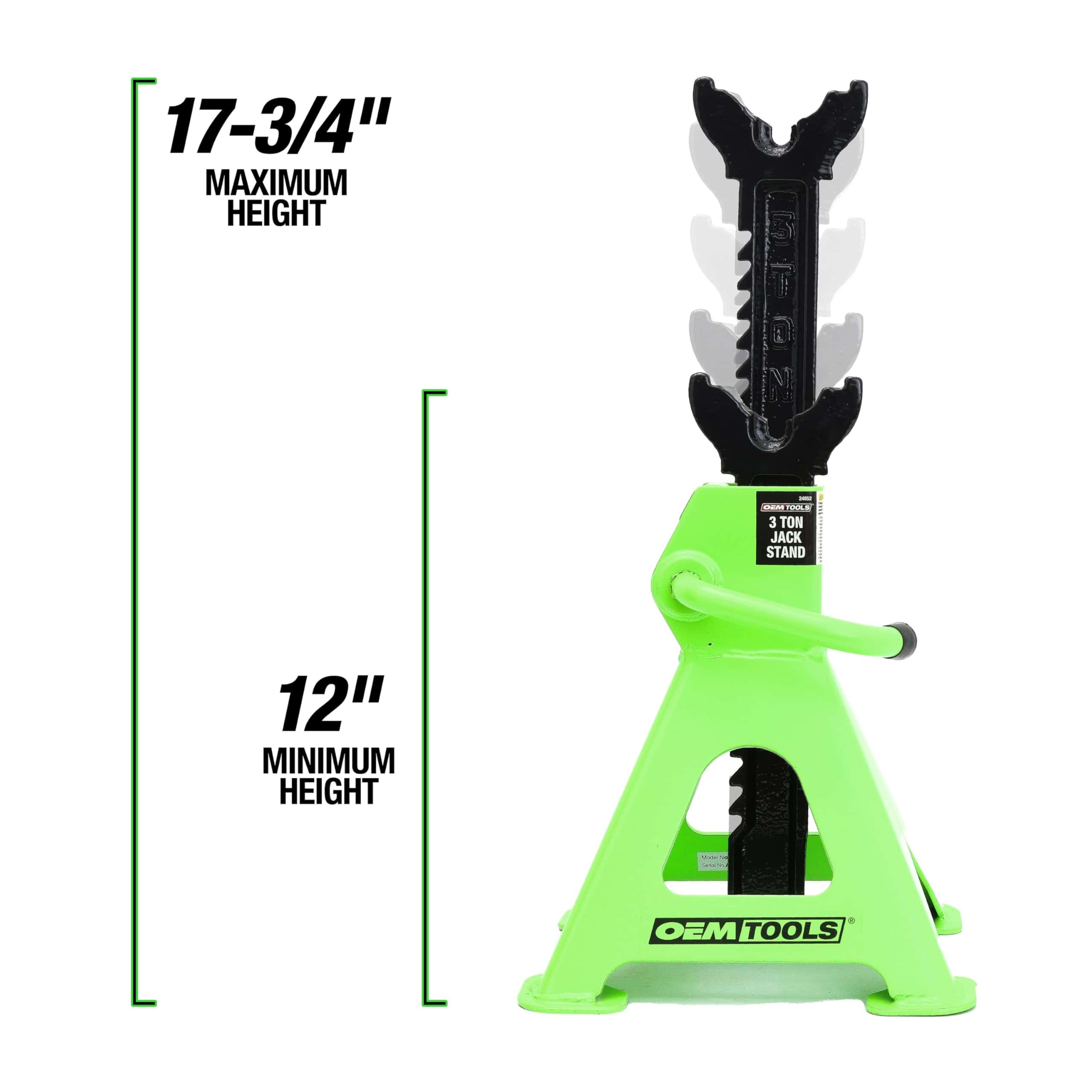 Juego de 2 Soportes de Gato de 3 Toneladas OEMTOOLS 24852, - Imagen 4