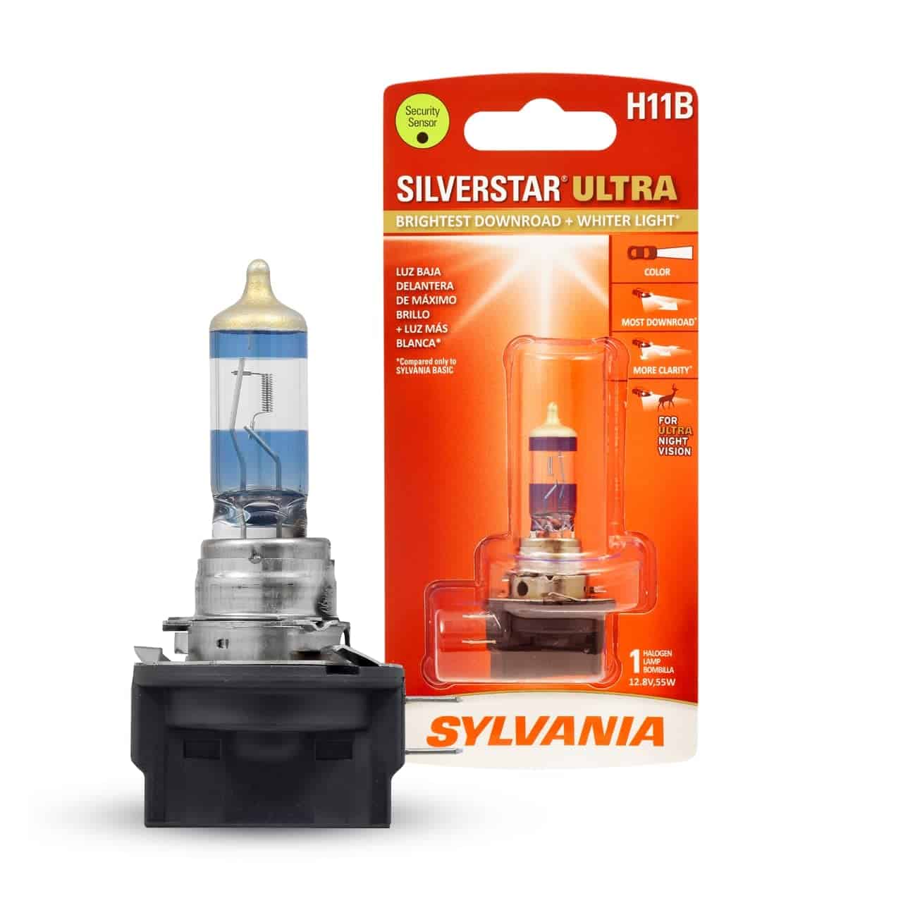 SYLVANIA - H11B SilverStar Ultra - Bombilla de faro
