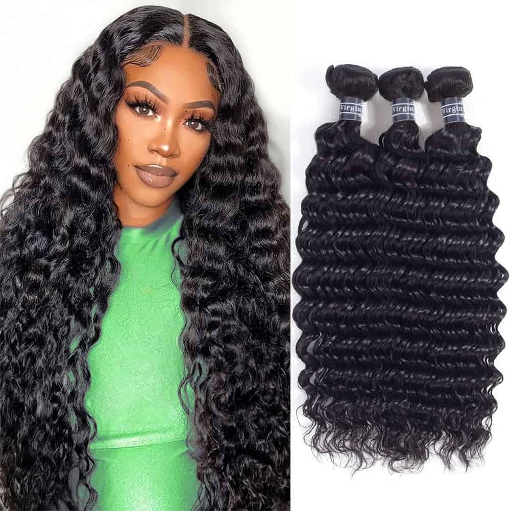 Amella Hair 8A Cabello Brasileño Ondulado Profundo 3
