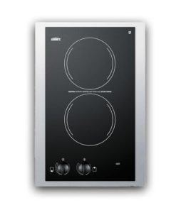 Cooktop eléctrico de 2 quemadores Summit de 15". Cooktop