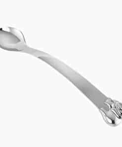 Cuchara de Alimentación para Bebé de Elefante de Plata