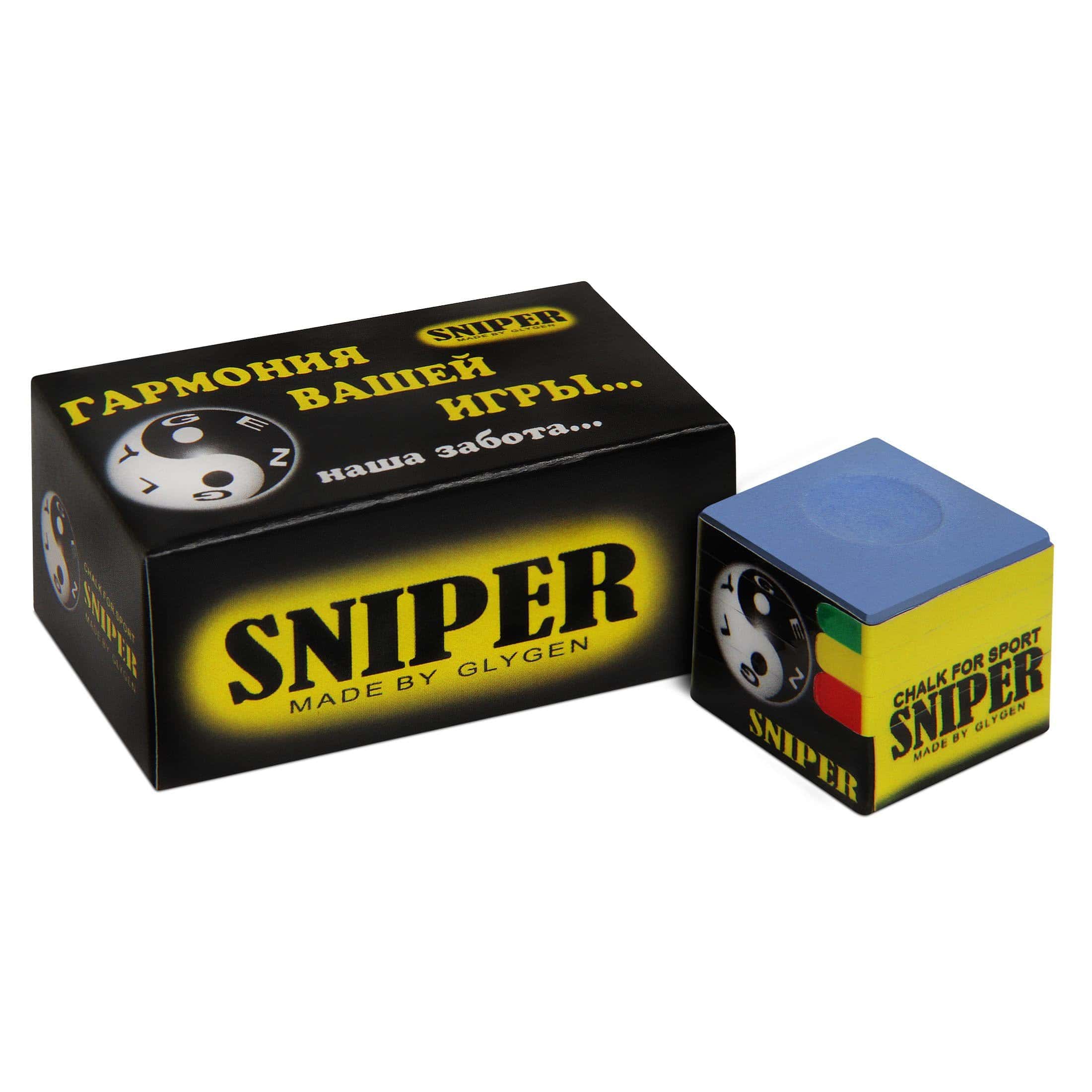 Tiza de Billar de Cañón Sniper - Azul - Una Pieza