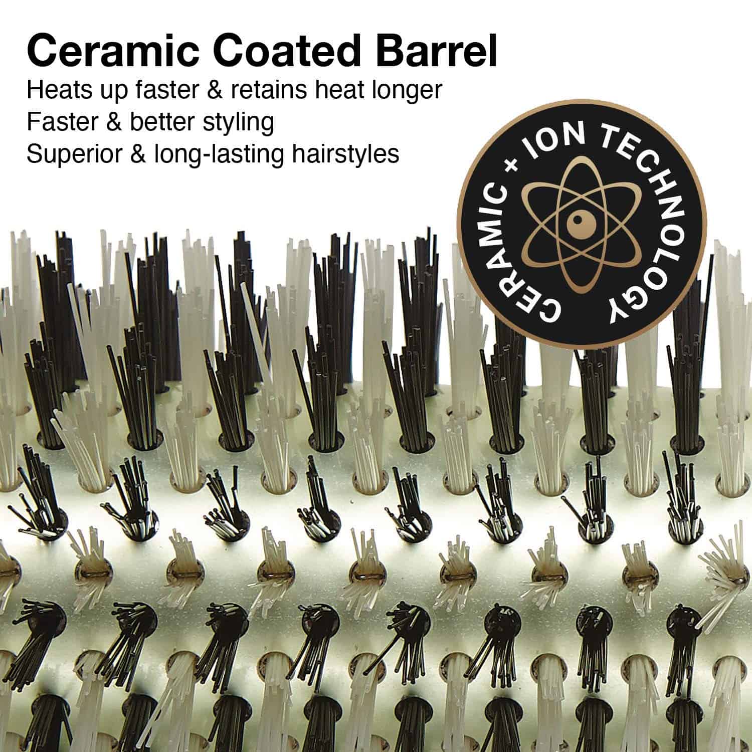 Cepillo térmico redondo Olivia Garden Ecoceramic de cerdas - Imagen 4