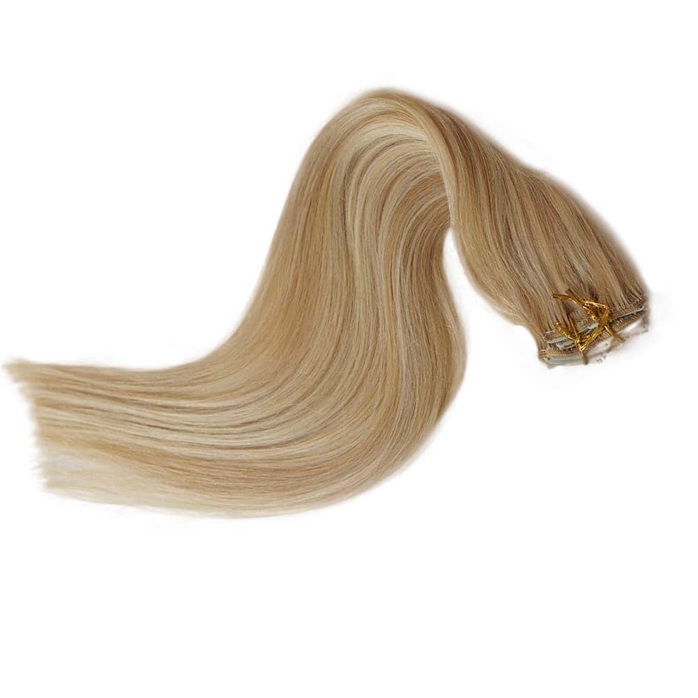 Extensiones de Cabello Real Clip en Rubias Mezcladas - Imagen 8