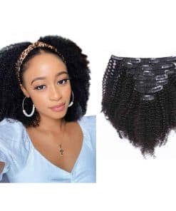 Extensiones de Cabello Afro Kinky Curly Clip en Cabello