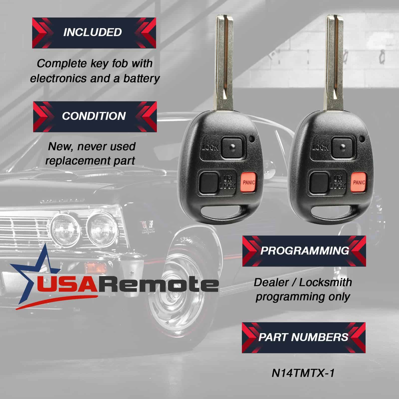 Control remoto de entrada sin llave para - Set de 2 - Imagen 4