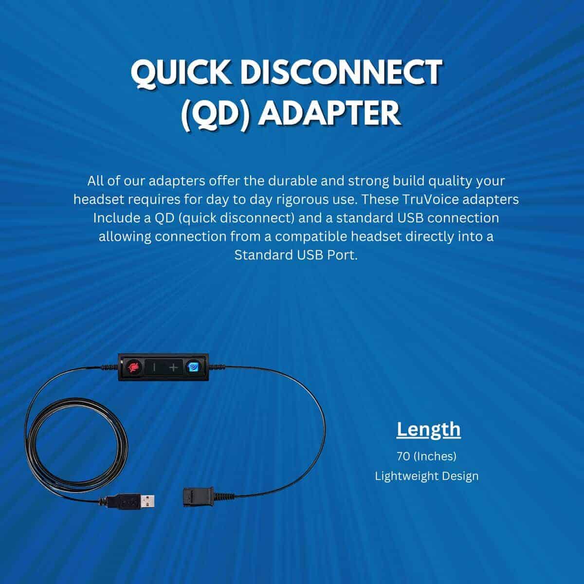 Adaptador USB a QD para Auriculares Plantronics, Poly y - Imagen 6