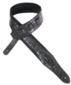 Correa gris texturizada con patrón de cocodrilo Walker &