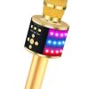 Micrófono de Karaoke Bluetooth Inalámbrico -Dorado