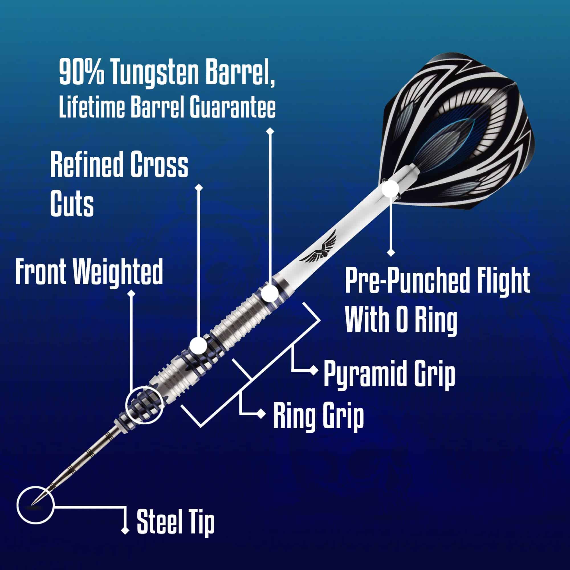 Dardos de Punta de Acero Shot, Falcon de Aves de Presa - Imagen 4