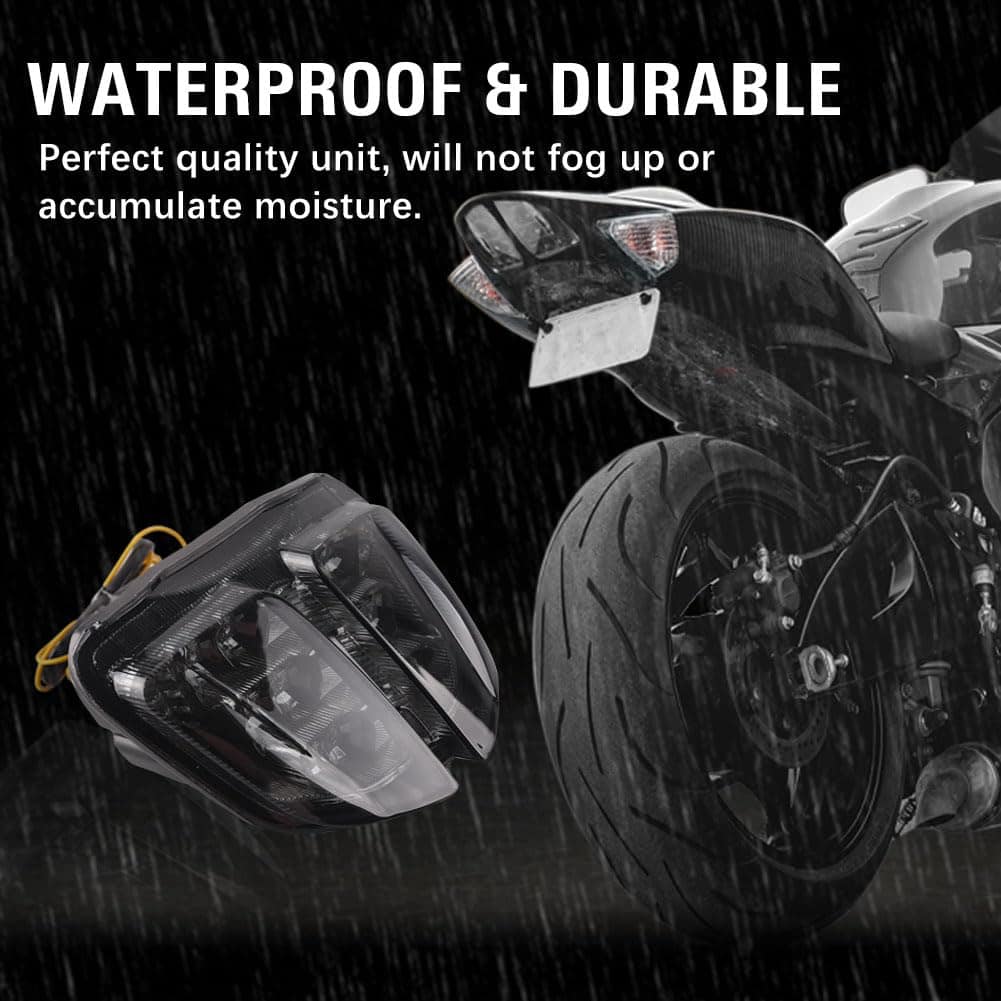 GZYF Luz de Freno Integrada de Motor Luz Trasera Placa de - Imagen 6