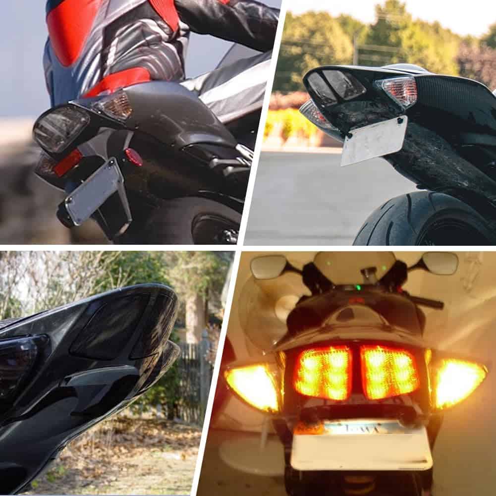 GZYF Luz de Freno Integrada de Motor Luz Trasera Placa de - Imagen 7