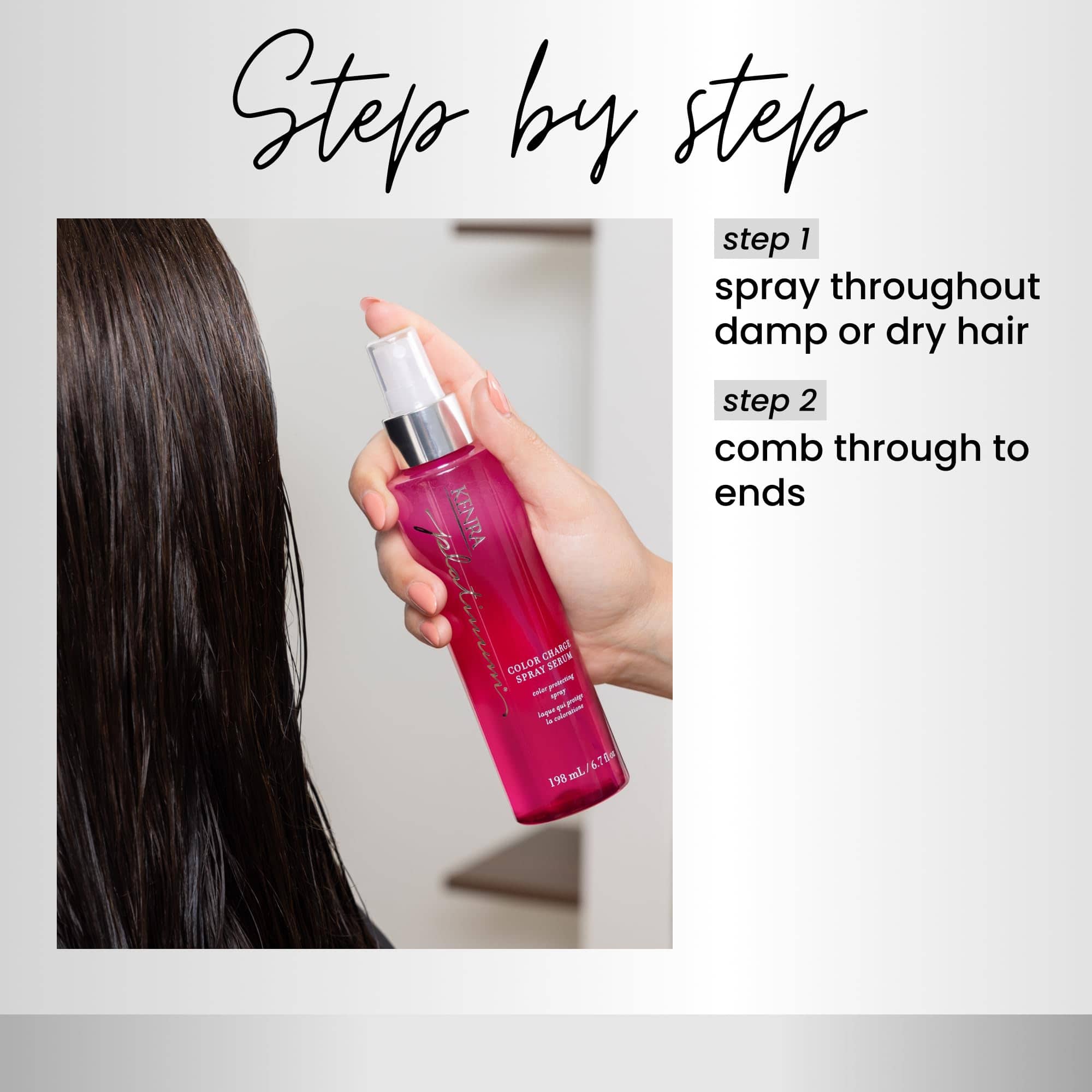 Kenra Platinum Color Charge Spray Serum | Spray protector - Imagen 5