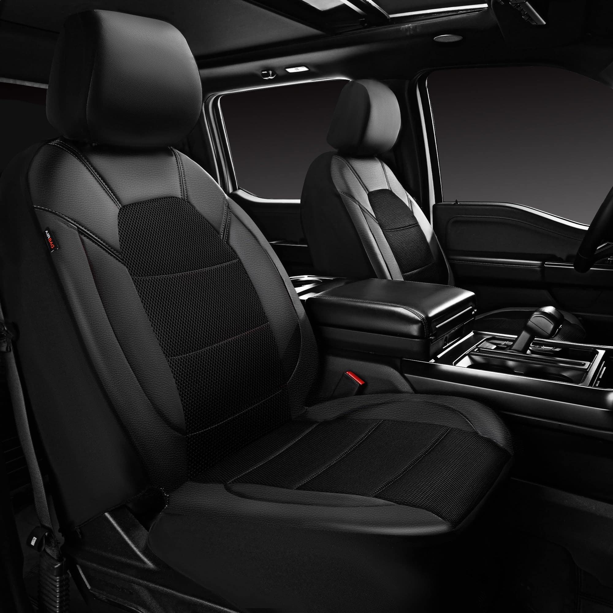 Fundas de Asiento de Coche de Cuero CAR PASS y Malla de - Imagen 3