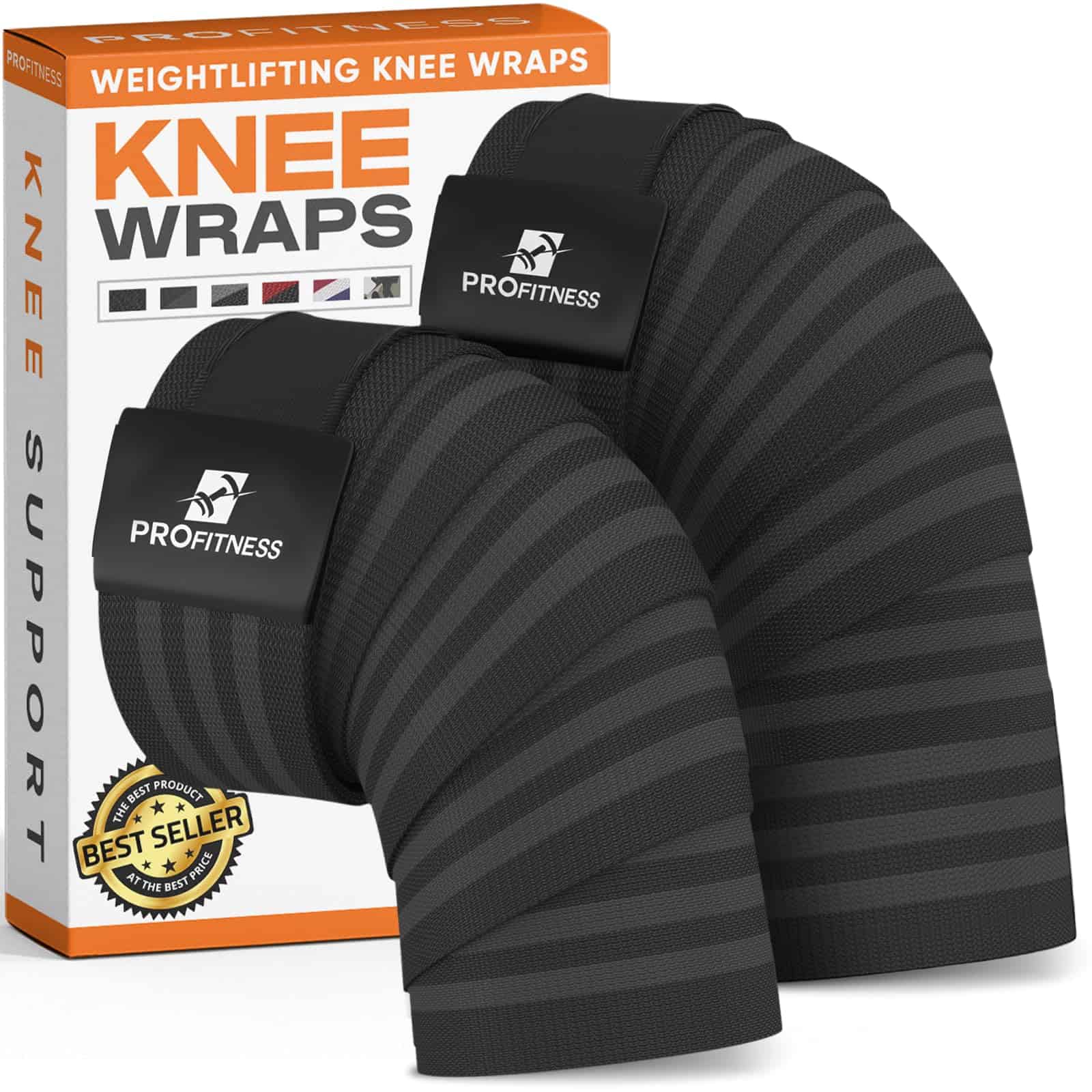 ProFitness Weightlifting Knee Wraps (Par) - Mangas de