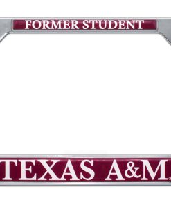Portaplacas de Metal Cromado con Logotipos 3D de Texas A&M