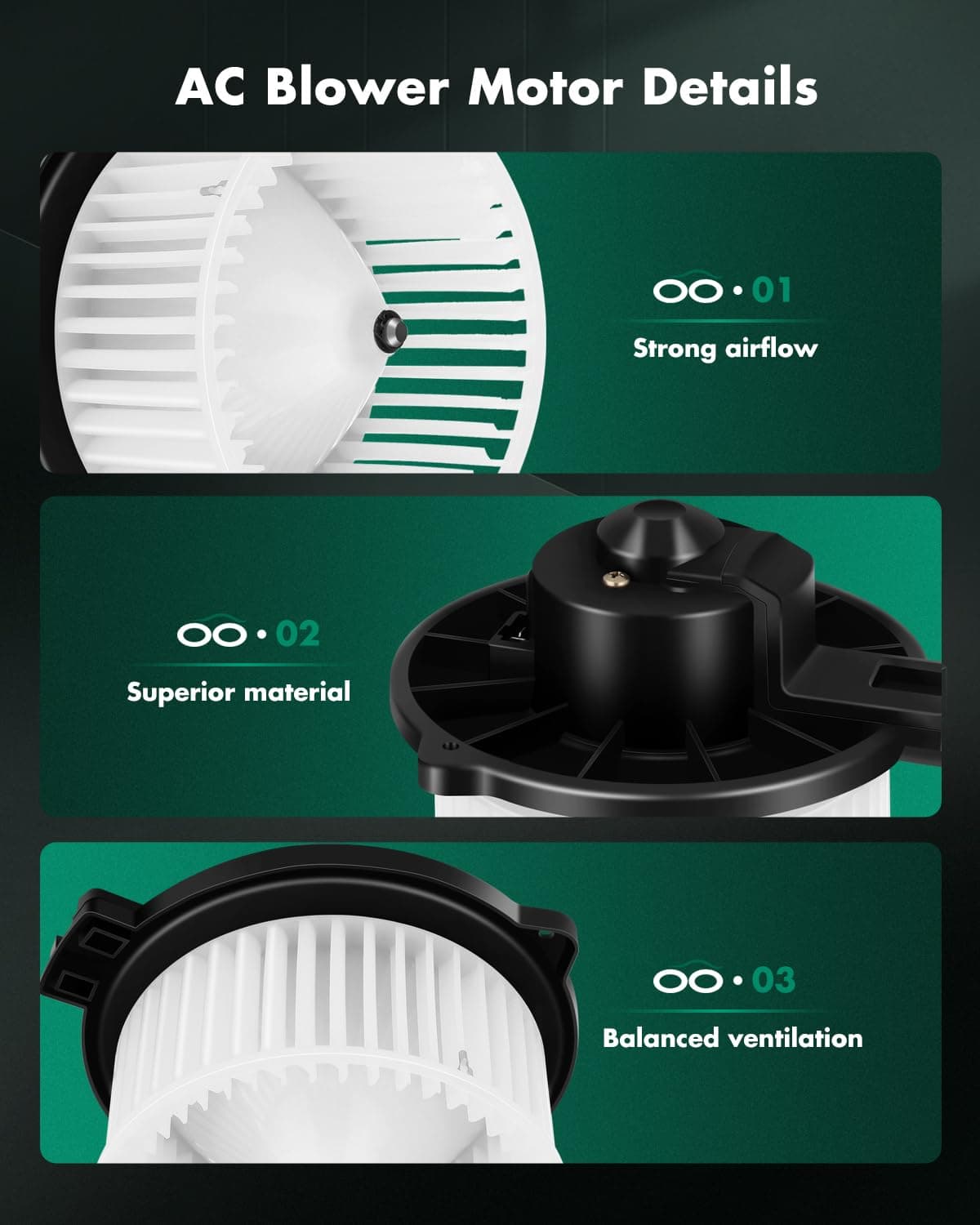 SCITOO HVAC Heater Blower Motor con Jaula -Como se Muestra e - Imagen 4