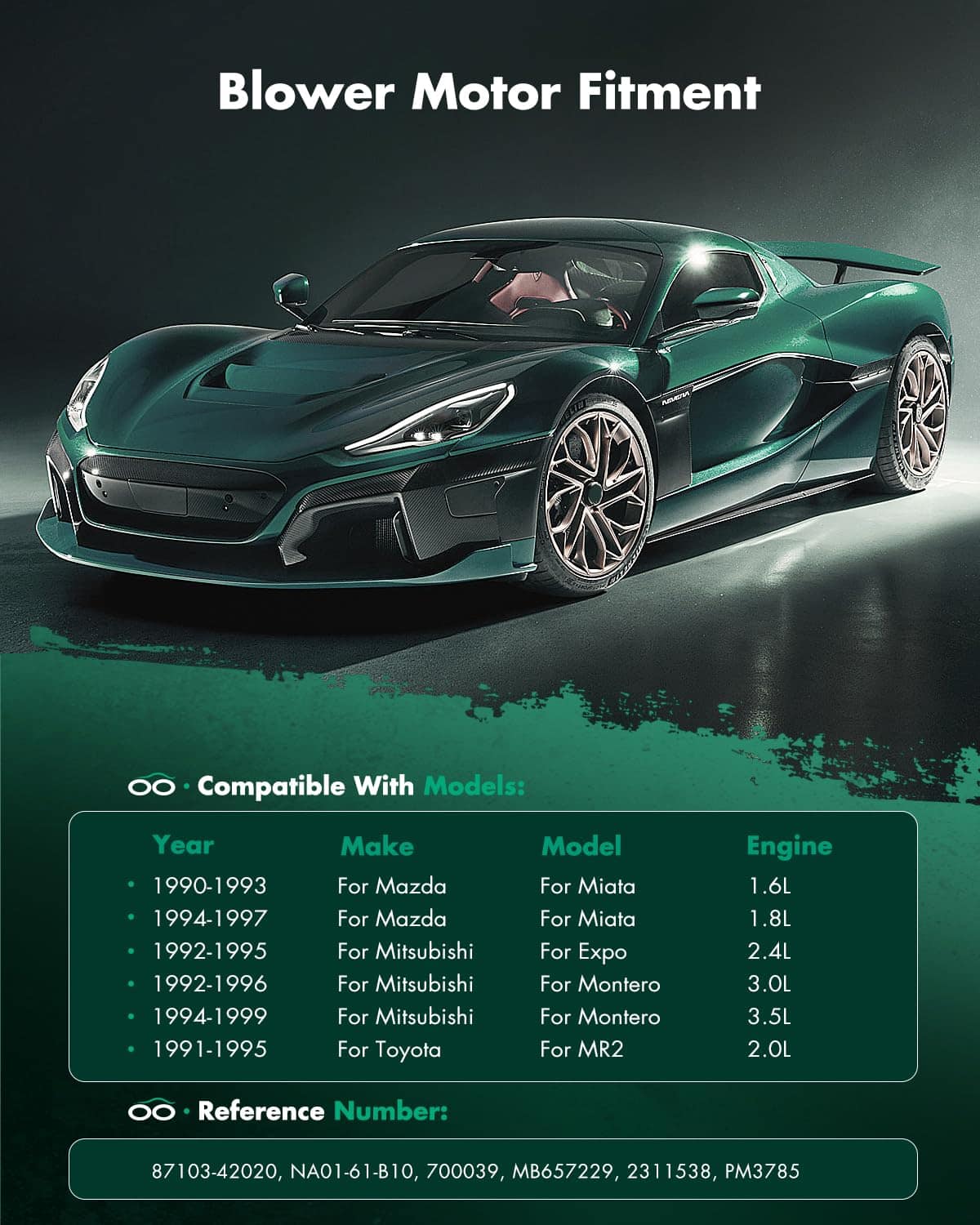 SCITOO HVAC Heater Blower Motor con Jaula -Como se Muestra e - Imagen 6