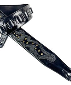 Correa de guitarra acolchada de cuero hecho a mano Walker &