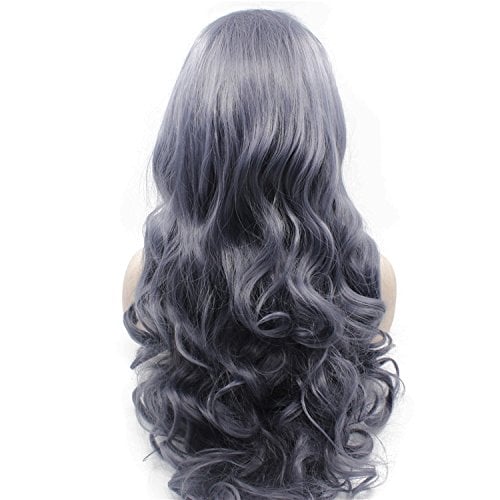 Peluca Sintética de Encaje Frontal Largo Ondulado de Alta - Imagen 3