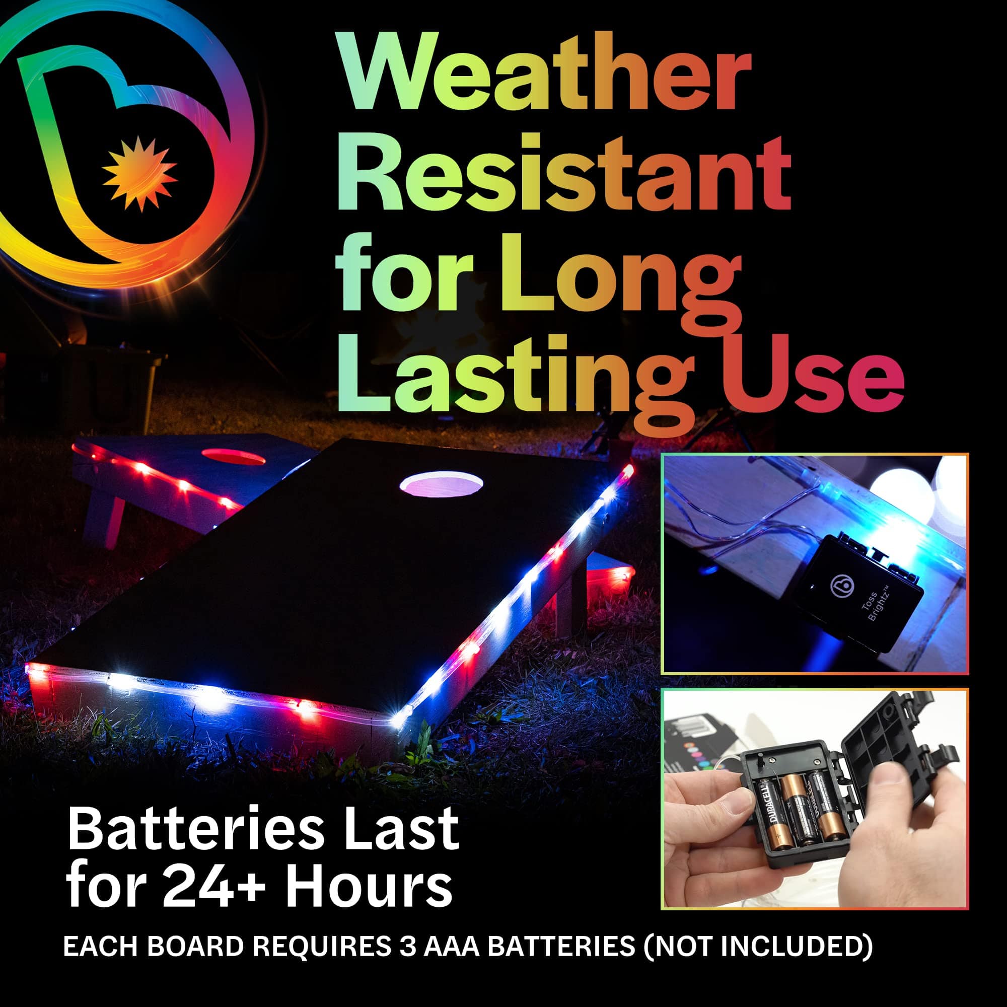 Brightz TossBrightz Luces LED Blancas para Cornhole - Luces - Imagen 7