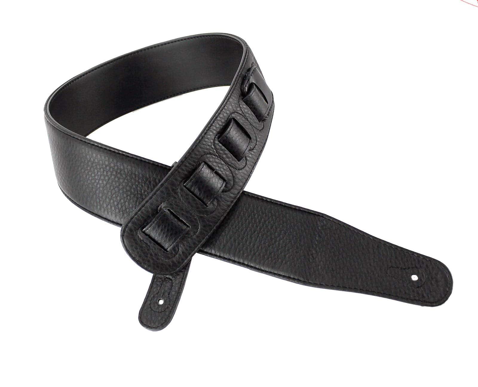 Correa de guitarra de cuero negro Walker & Williams CVG-12 - Imagen 5