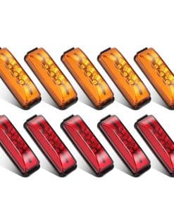 Partsam 10Pcs 3.9 pulgadas 3LED Luces de Marcador Lateral