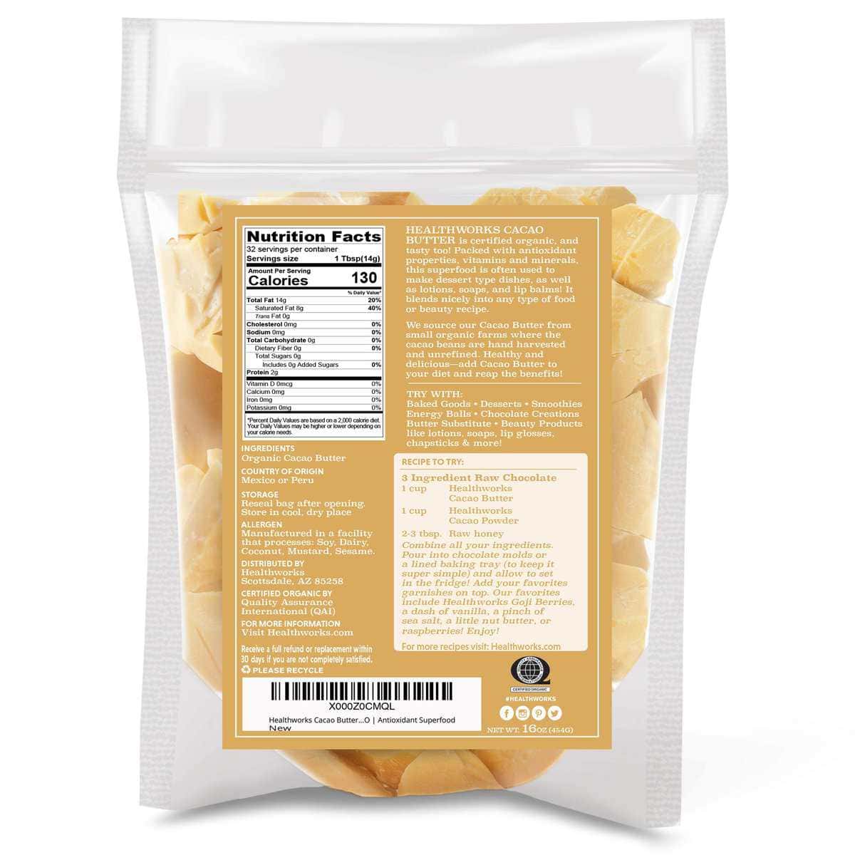 Mantequilla de Cacao Orgánica Healthworks Superfoods - 16 - Imagen 3